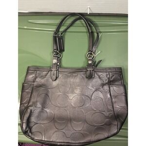 Silver coach purse